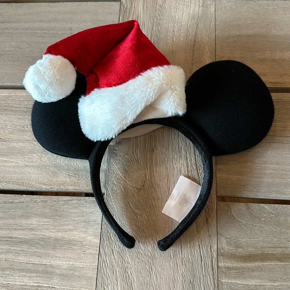 Disney Mickey Mouse Santa Hat Ear Headband for Adults - Picture 2 of 4